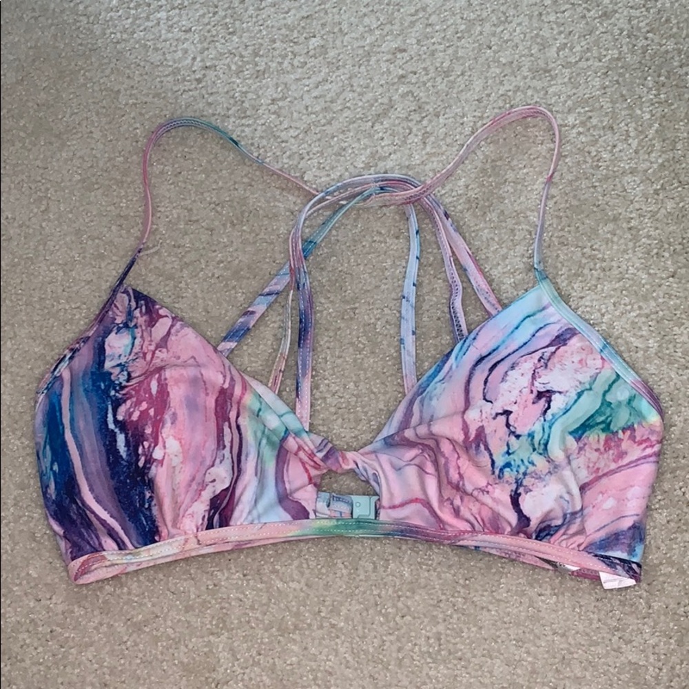 Marble bikini top